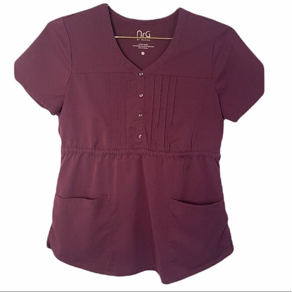 Barco NrG Pleated-Button Front Scrub Top - Picture 1 of 4
